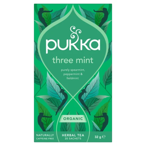 Pukka Organic Three Mint Herbal Tea 20 Sachets 32g