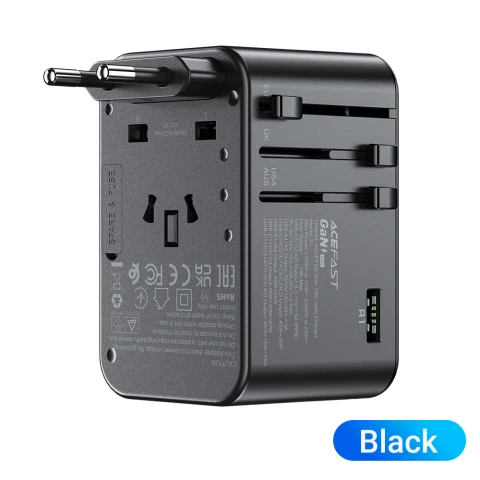 ACEFAST Z1 Multi-Function Travel 75W Fast Charging Travel Adapter | 3 USB-C + 2 USB-A |UK|EU|USA|AUS