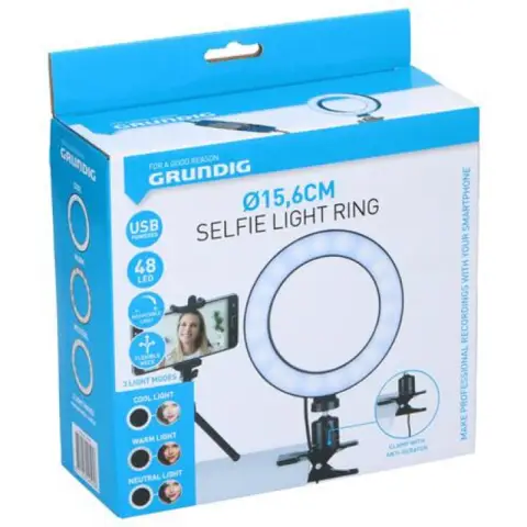 Grundig Ringlight clip ⌀16cm 48LEDS