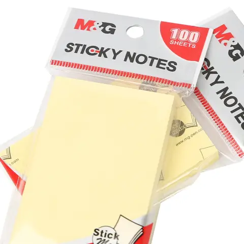 M&G 3"x3" Colorful Sticky Notes 100 sheets 76x76mm