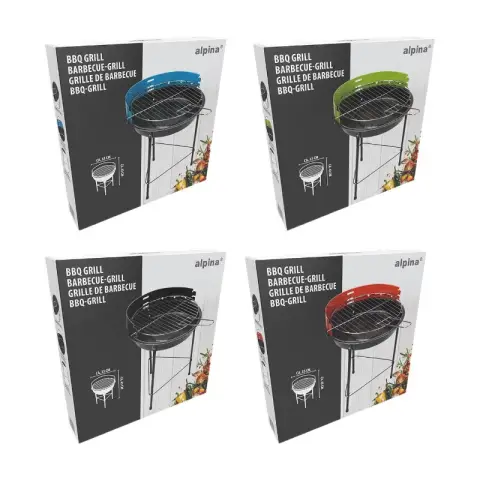 Runder BBQ-Grill 4 Farben