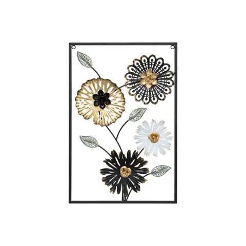 Décoration murale Florine 40 x 60 cm métal assorti
