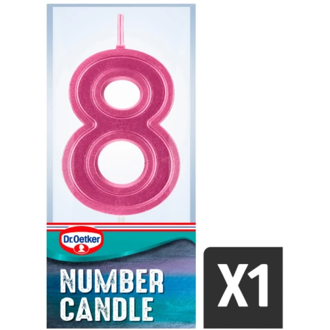 Dr. Oetker Number 8 Candle