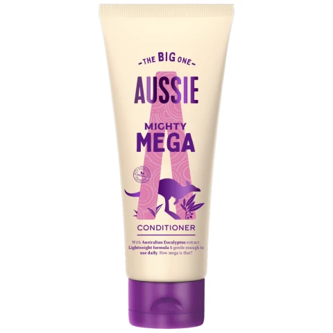 Aussie Mighty Mega Conditioner - Vegan - Lightweight & Gentle - For Soft & Shiny Hair, 35ml