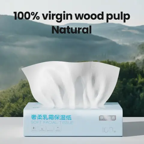 J.Zao Cream Paper Box Tissue - 100pcs*12Packs - Baby Wet Wipes - Cloud Soft Tissue