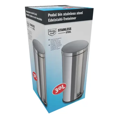 Pedal Bin 30L Stainless Steel