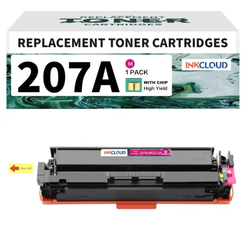 inkcloud 207A Toner met Chip compatibel voor HP m283fdw M255dw m255nw 1 Magenta