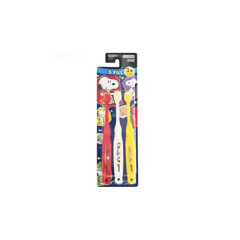 Ebisu Snoopy Children's Toothbrush (for 6 - year - olds and above), 3 - pack