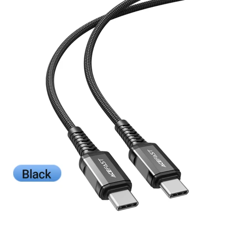 ACEFAST C1-03 1.2M 60W Nylon Fast-Charging Type-C to Type-C Cable - Black