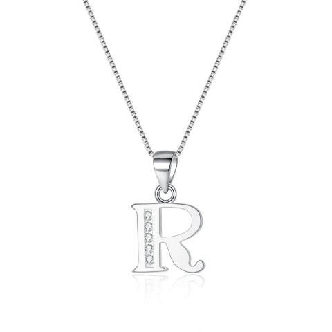 Ever Faith 925 Sterling Silver Initial Necklace CZ 26 Letters Alphabet Personalized Charm Pendant Necklace, Jewellery Gifts for Women Mom Girls Teen Anniversary Birthday Mothers Day Xmas Valentines