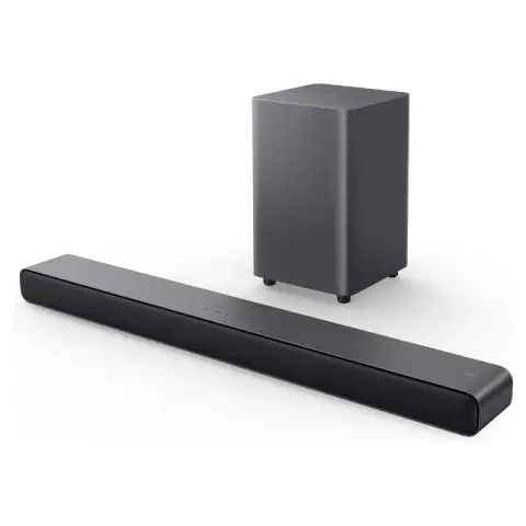 TCL S55H - 2.1 Dolby Atmos Soundbar - Wireless Connectivity, Dolby Atmos, 2.1 Channel, Compact Design S55HE