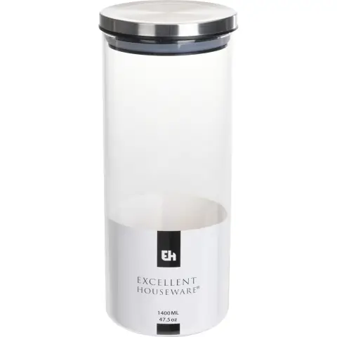Koopman Bocaux de rangement en verre avec couvercles, pots et bouteilles avec couvercles, stockage de nourriture en cuisine, produits secs, grains de café, feuilles de thé