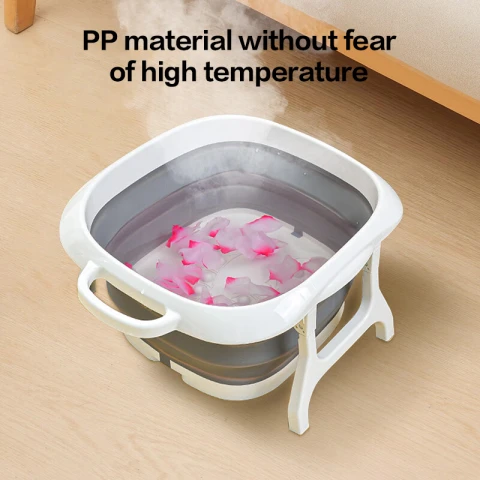 Ochama Large Collapsible Foot Soak with Massage Pellets - Foldable Support Upgrade