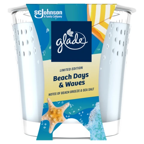 Glade Spring Scented Candle Air Freshener Beach Day Waves 129g