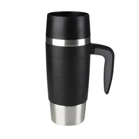 Emsa Travel Mug Handle 0.36 L insulated Stainless Steel/Black Mug