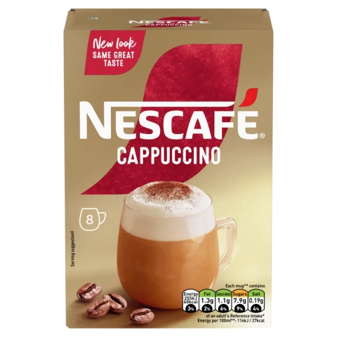 Nescafe Cappuccino Instant Coffee 8 Sachets 124g