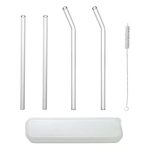 BJ High Borosilicate Glass Straw Set