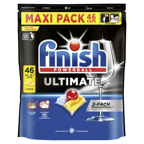 Finish Ultimate Citrus All in 1 Maxi Pack 46 Caps 46 Tab