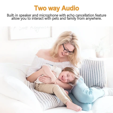 Ranger 2C 5MP 360° PTZ Baby Pet Dog IP CCTV Vision nocturne pour la sécurité de la maison