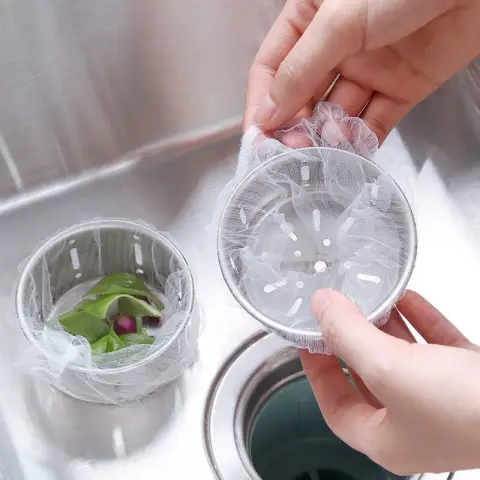 BJ Kitchen Sink Filter Screen 200 pieces, equipped with sewage sink, dishwashing basin, vegetable washing basin, garbage filter bag