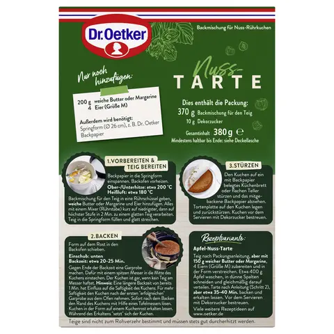 Oetker Nuss-Tarte