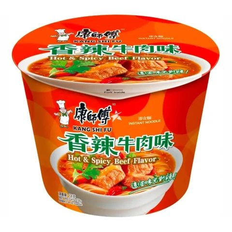 KSF Instant Noodles - Spicy Artificial Beef Flavour (Bowl) 康师傅经典桶面 - 香辣牛肉