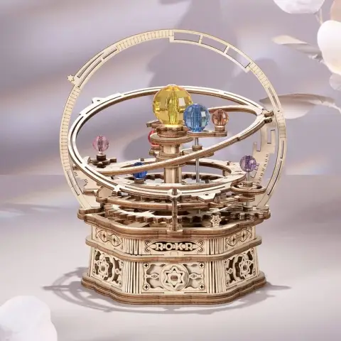 Robotime ROKR Starry Night 3D Wooden Puzzle Building Toys ‎‎13.5 x 13.5 x 15.5 cm 1PC