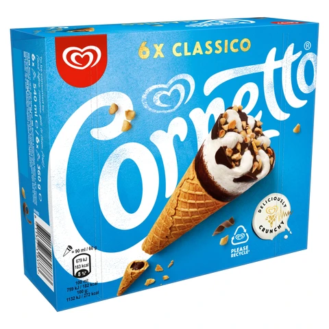Cornetto Ice cream cone Classico 6x 90 ml