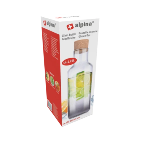 Alpina Glass Bottle Ø9.4xh24.5cm 1.2L