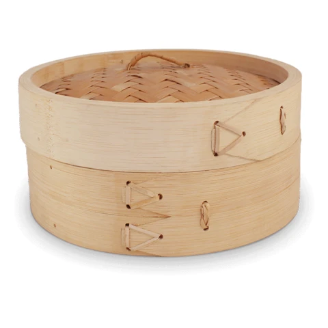 Single-Layer Bamboo Steamer Basket 20 cm