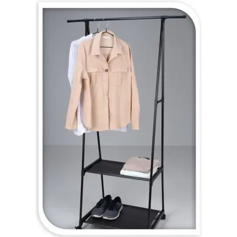 Storage Solutions Floor Rack 2 Tier Black