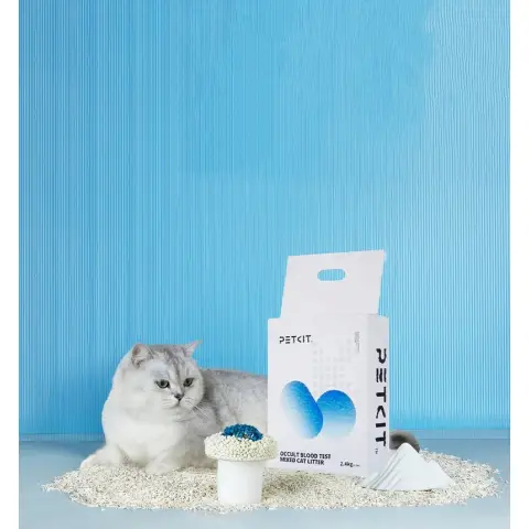 PETKIT Test auf okkultes Blut Gemischte Katzenstreu - 2,4 kg - Ermöglicht die Gesundheitsüberwachung
