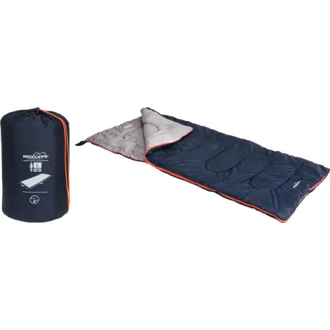 Redcliffs Tragbarer, faltbarer Schlafsack für Outdoor-Camping, winddicht, insektenresistent, kalt, Unisex, Größe L, 190 x 80 cm, Dunkelblau
