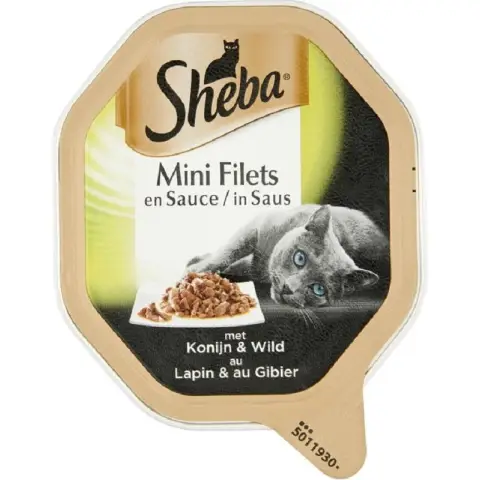 SHEBA Sheba Mini Filets Nourriture pour chat en conserve Riche en protéines Diverses saveurs 85 g