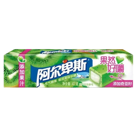 SOFT CHEWY CANDY (KIWI FRUIT FLAVOUR) 47g 阿尔卑斯果然好嚼奇异果味软糖条形 47g