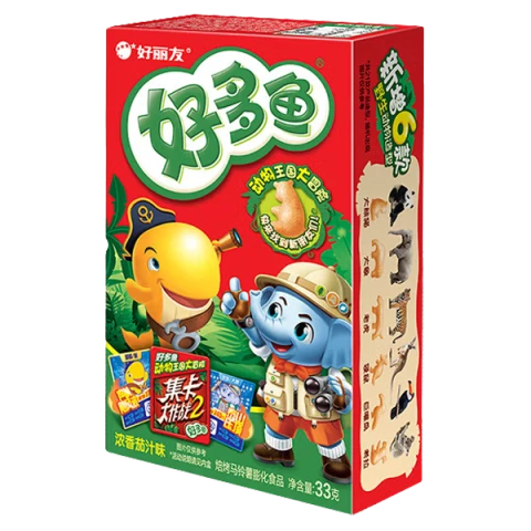 ORION CRACKERS LOW SUGAR (TOMATO SAUCE FLAVOUR) 33g 好丽友好多鱼浓香茄汁味 33g