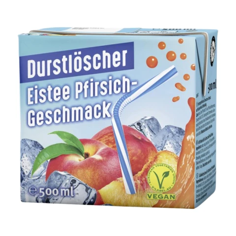 Durstloscher Eisteegetränk mit Pfirsichgeschmack 500ml
