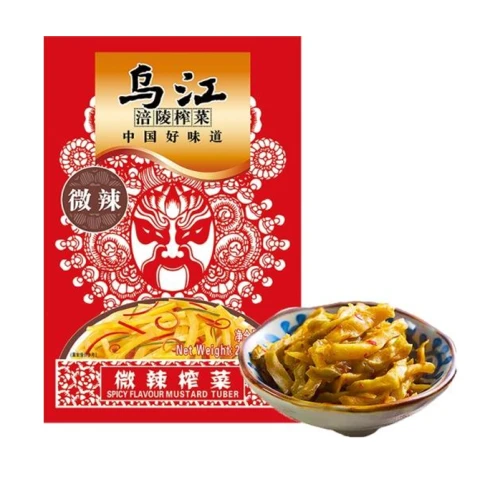 WUJIANG Spicy Flavour Mustard Tuber80g/pack 乌江微辣榨菜80g