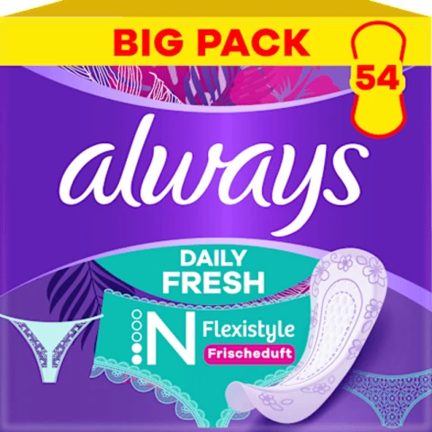 Always Slipeinlage Flexistyle Normal Fresh BigPack 54 St