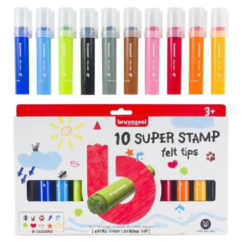 BRUYNZEEL Kids 10 Felt Tips