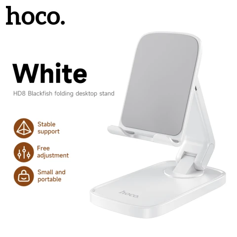 HOCO HD8 Blackfish Smartphone & Tablet Height Adjustable Stand with Anti-Slip Pad - White