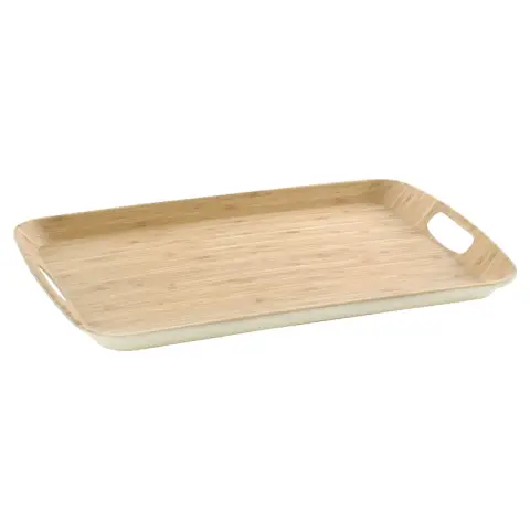 Plateau en bambou pour aliments et boissons 46 x 31 cm