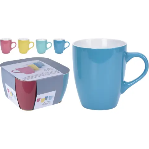Lot de 4 tasses en grès de 340 ml