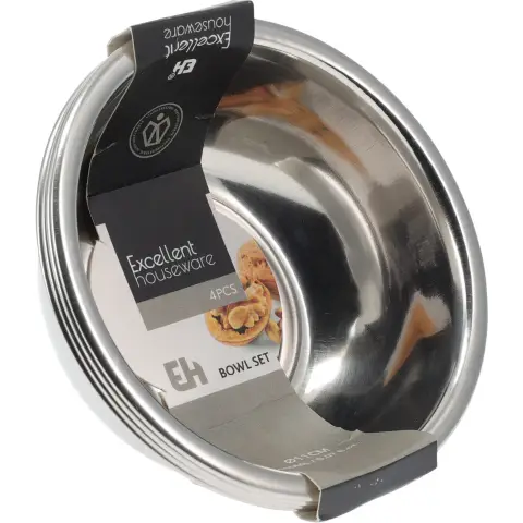 Excellent Houseware Set de 4 bols, diamètre du bord 110mm, hauteur 42mm