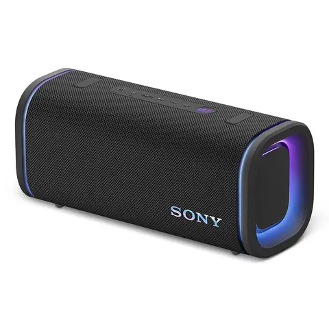 Sony ULT FIELD 5 – Krachtige Draagbare Bluetooth-luidspreker, 25 uur batterijduur, 2 x ULT POWER SOUND-modi, IP67, waterdicht, stofdicht, 360° verlichting, afneembare schouderriem, compact – Zwart