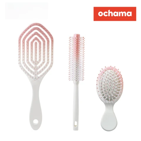 J.Zao 3-Piece Hair Brush Set, Detangling, Styling, and Smoothing Brushes, Paddle Brush Comb Set 3 Pcs