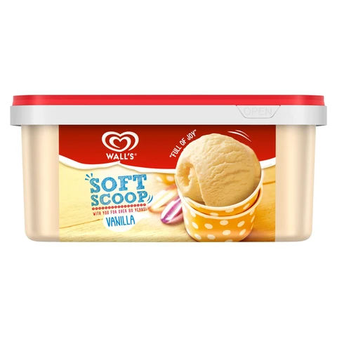 Wall's Soft Scoop Ice Cream Dessert Vanilla 1.8 L