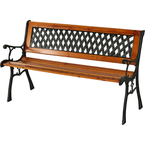 Banc de jardin en bois et métal