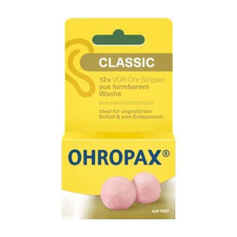 OHROPAX Classic Wachskorken, 12 Paar