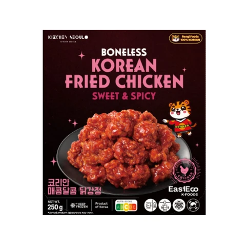 EastEco Frittiertes Hähnchen ohne Knochen, süß-scharf, 250 g